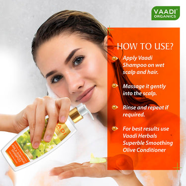 Vaadi Herbals Hairfall And Damage Control Amla Shikakai Shampoo, 350ml